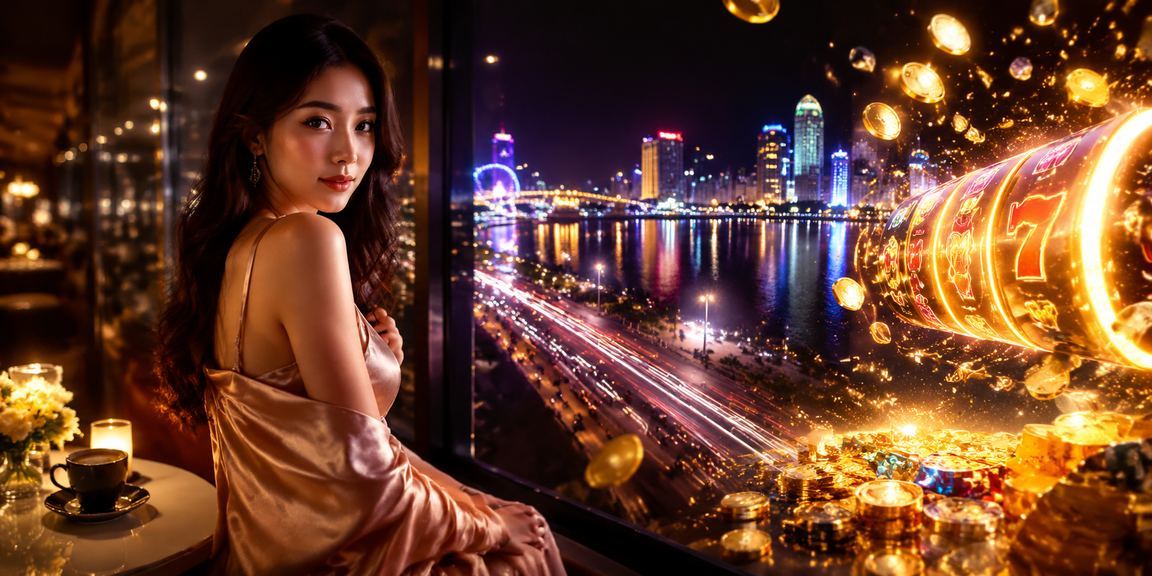Người dùng Đà Nẵng chơi slot game và kiểm tra giao dịch trên điện thoại bên quán cà phê