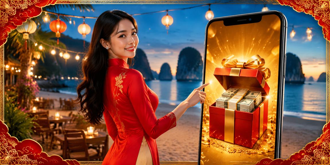 Người chơi VIP nhận thưởng đặc biệt tại vịnh Hạ Long với áo dài truyền thống