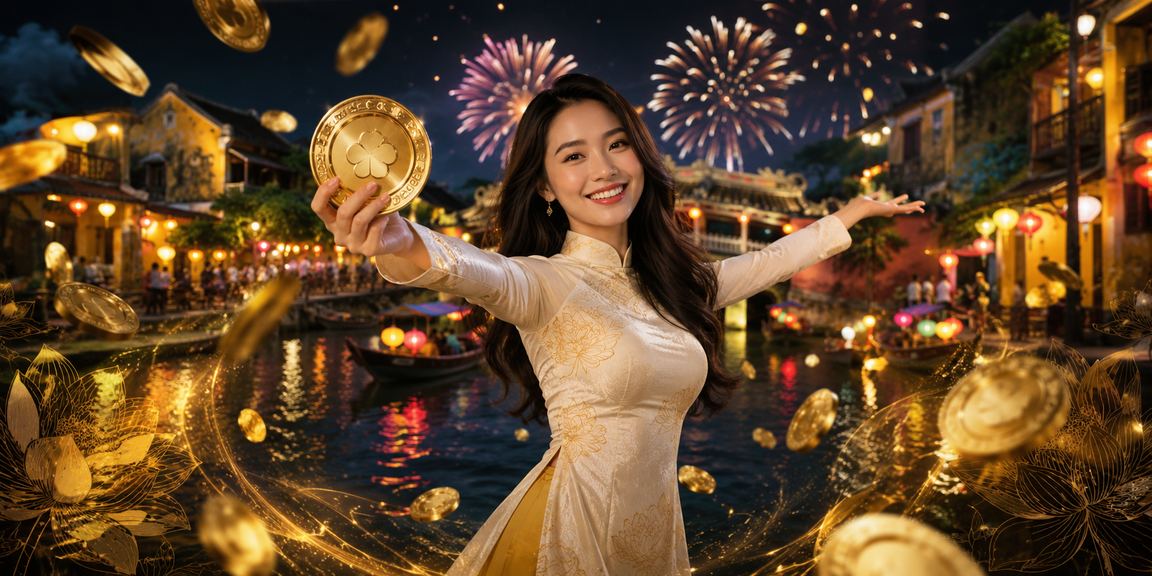 Người chơi thưởng thức trò chơi bài tại chợ đêm Hội An với không khí sôi động