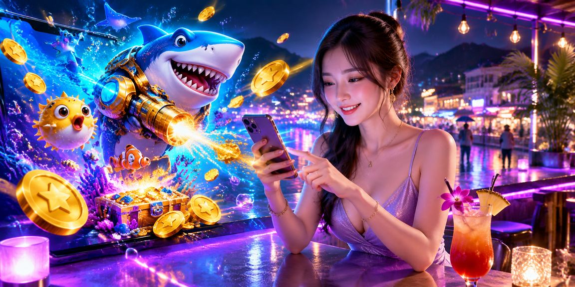 Ánh đèn neon casino mobile sôi động trong đêm Sapa với màu sắc rực rỡ